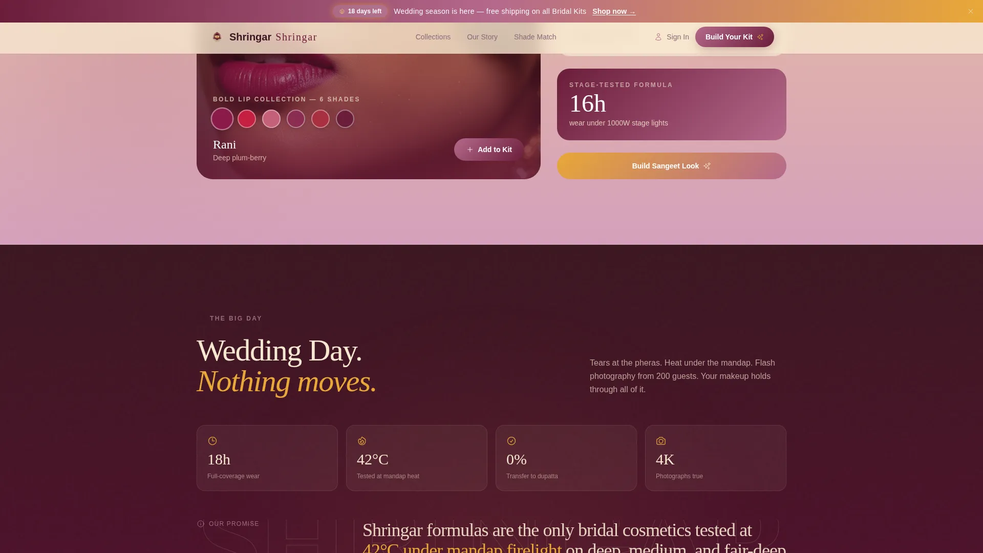 Radiant Bridal | Free Website Template | Rocket