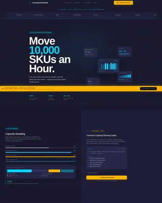 Material Handling Landing Page Template