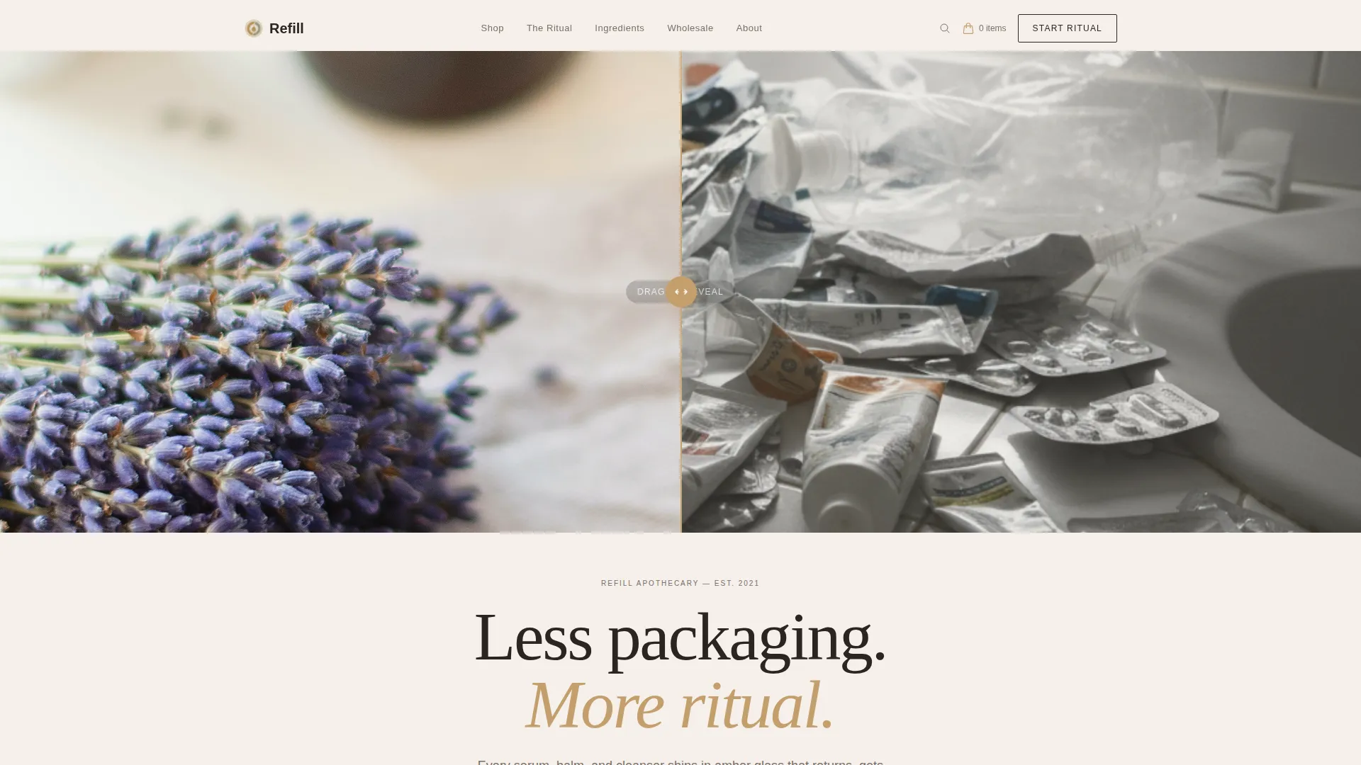 Organic & Natural Beauty Brand Professional Website Template