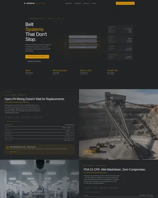 Conveyor Belt Manufacturer Landing Page Template
