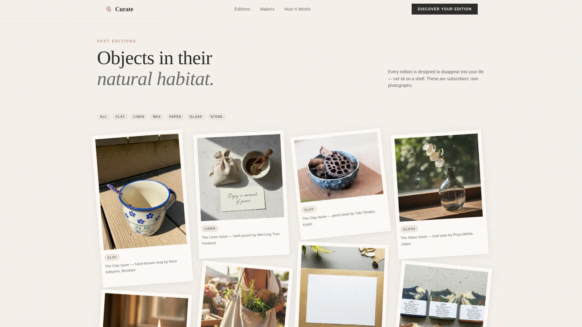 Artisan Subscription Landing Page Template