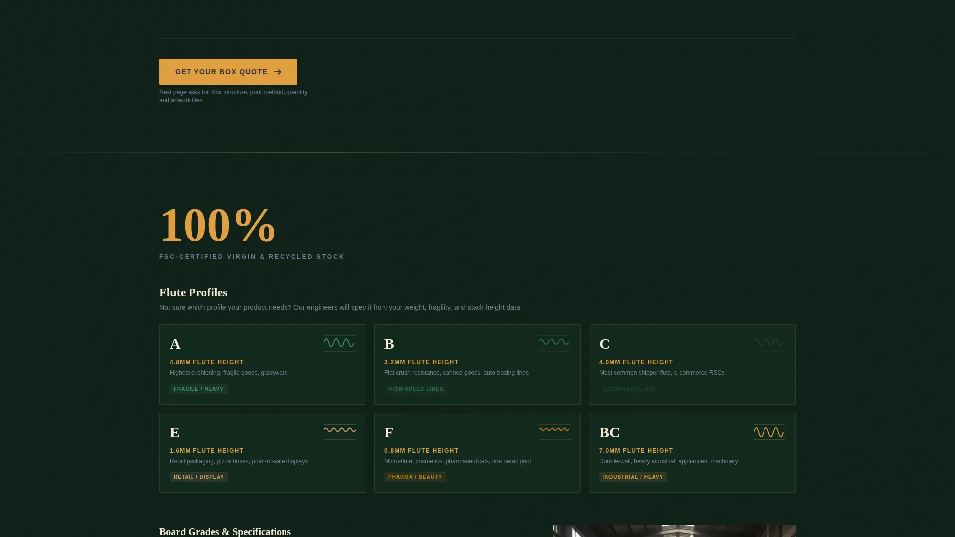Corrugated Box Manufacturing Landing Page Template