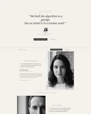 Healthtech Interview Newsletter Landing Page Template
