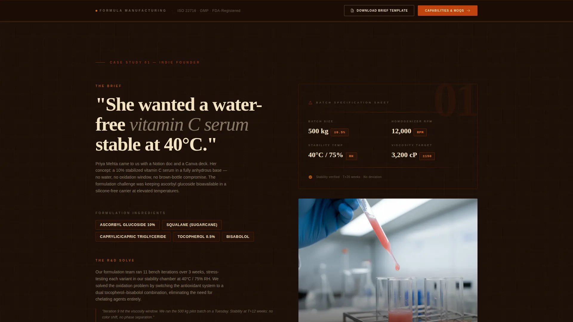 Manufacturing Landing Page Template | Formula