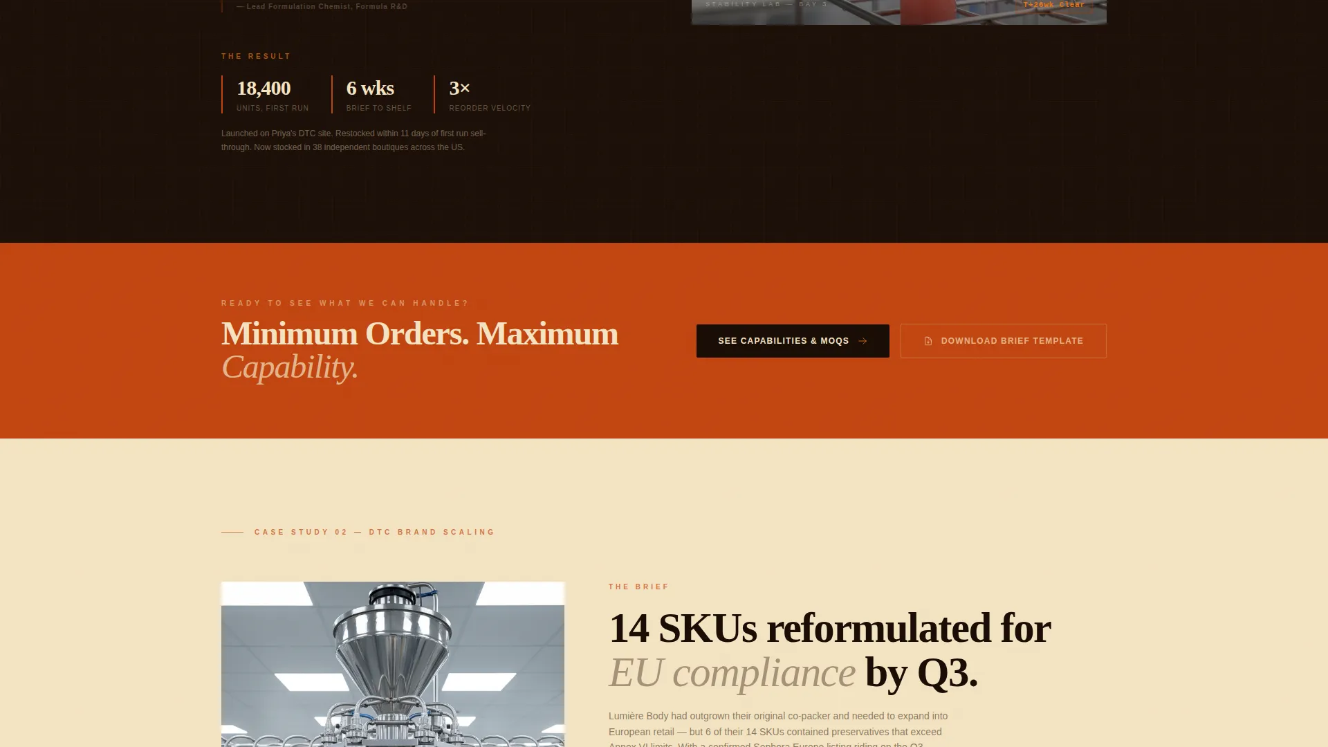 Manufacturing Landing Page Template | Formula