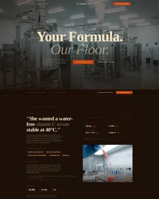 Manufacturing Landing Page Template | Formula