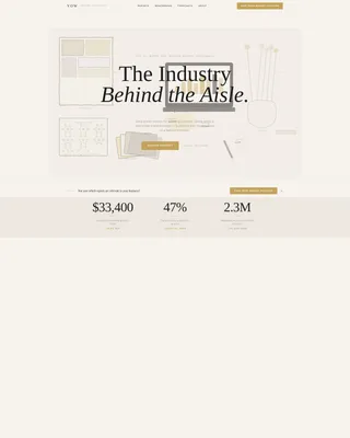 Elegant Wedding Industry Report Blog Landing Page