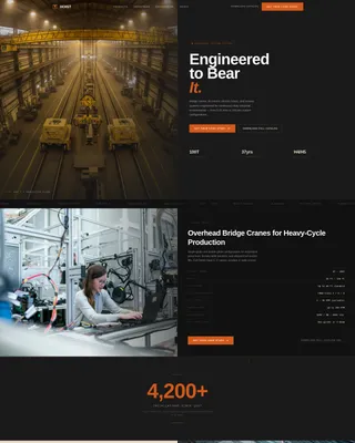 Crane & Hoist Manufacturer Landing Page Template
