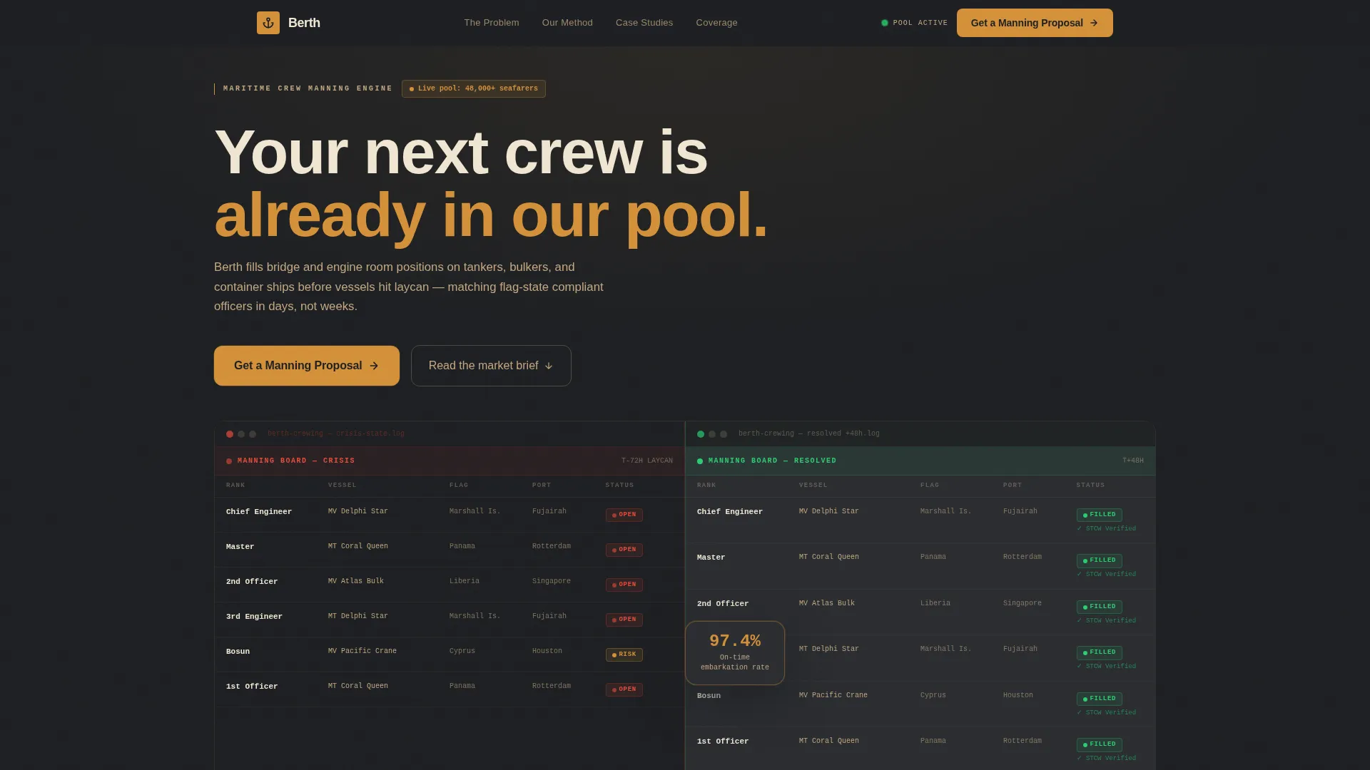 Maritime Crew Manning Agency Website Template