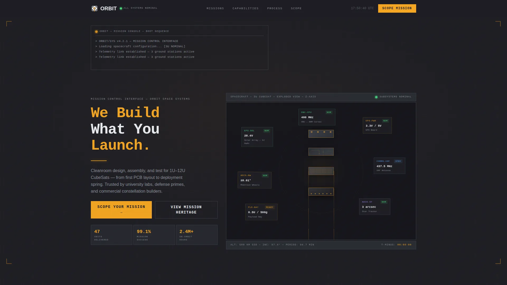 Complete Space & Advanced Aerospace Professional Website Template