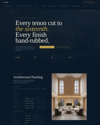 Millwork Landing Page Template for B2B Trade