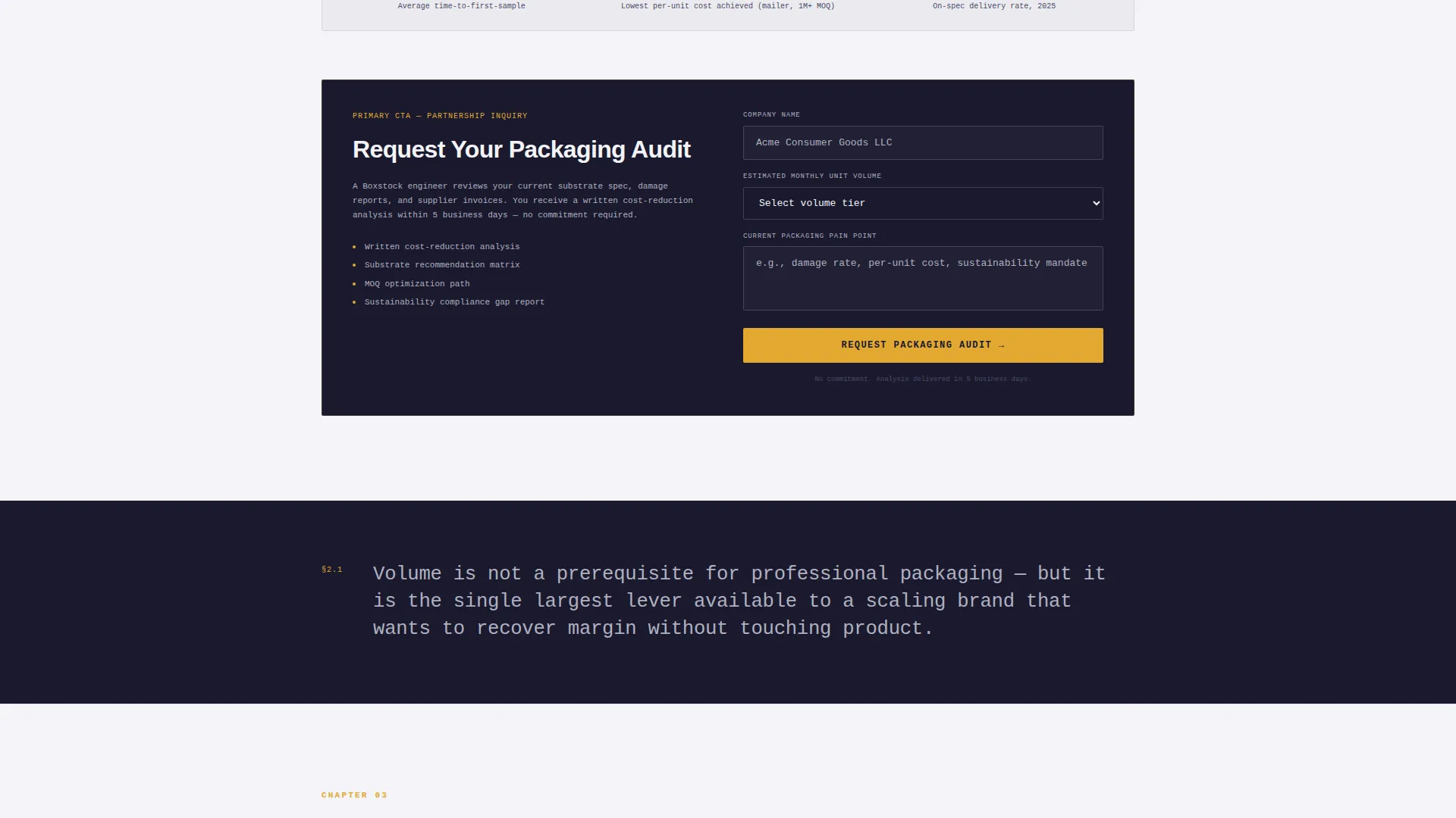 Custom Packaging Industry Report Landing Page Template