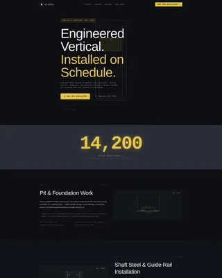 Advanced Specialty Construction Pricing & Packages Website Template