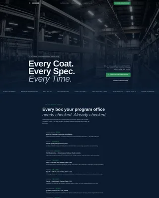 Defense Anodizing Service Landing Page Template