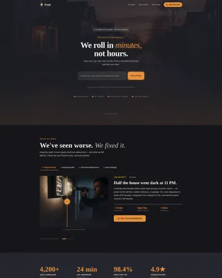 Emergency Electrical Landing Page Template