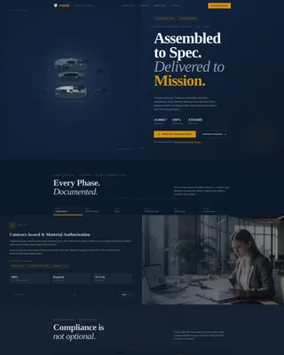 Defense Assembly Service Landing Page Template