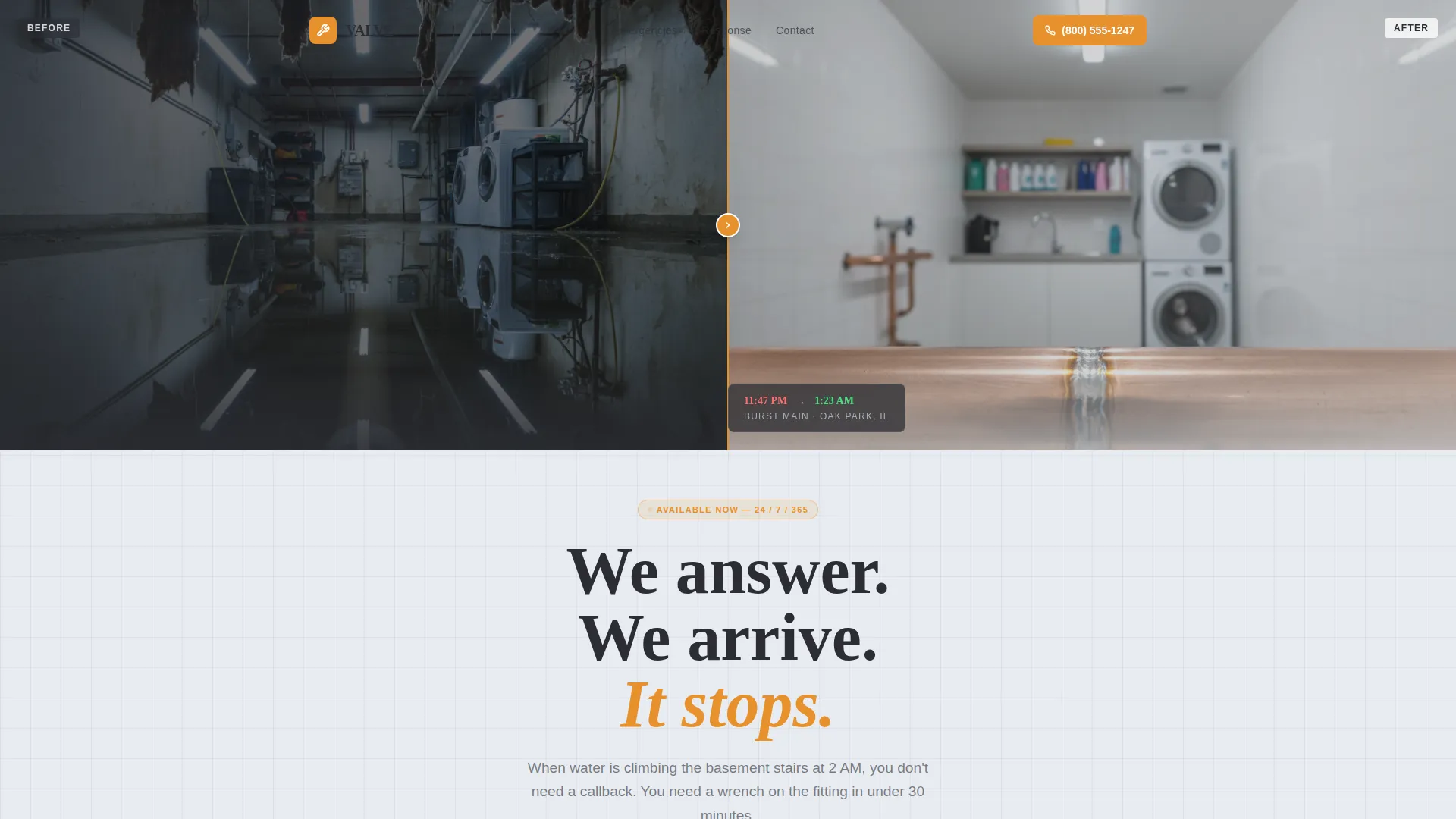 Emergency Plumber Landing Page Template