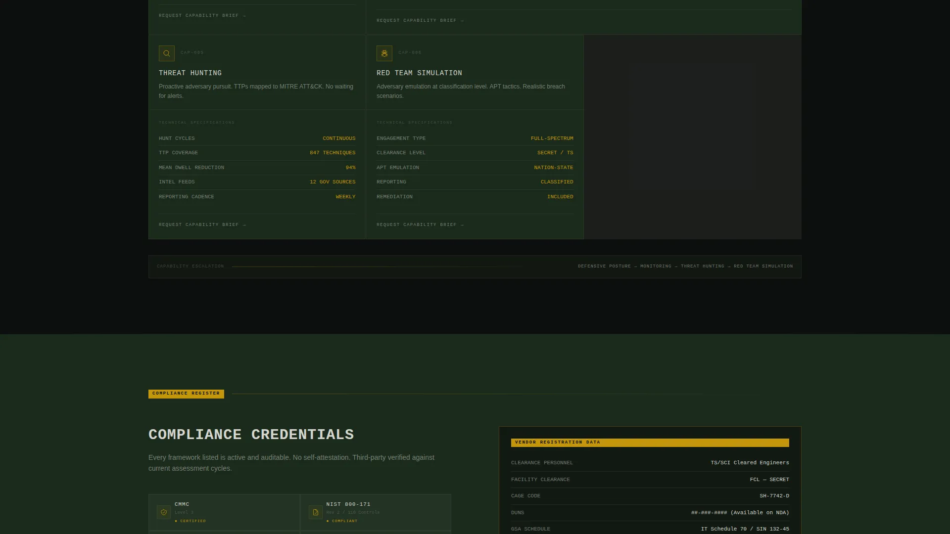 Cybersecurity Landing Page Template for Contractors