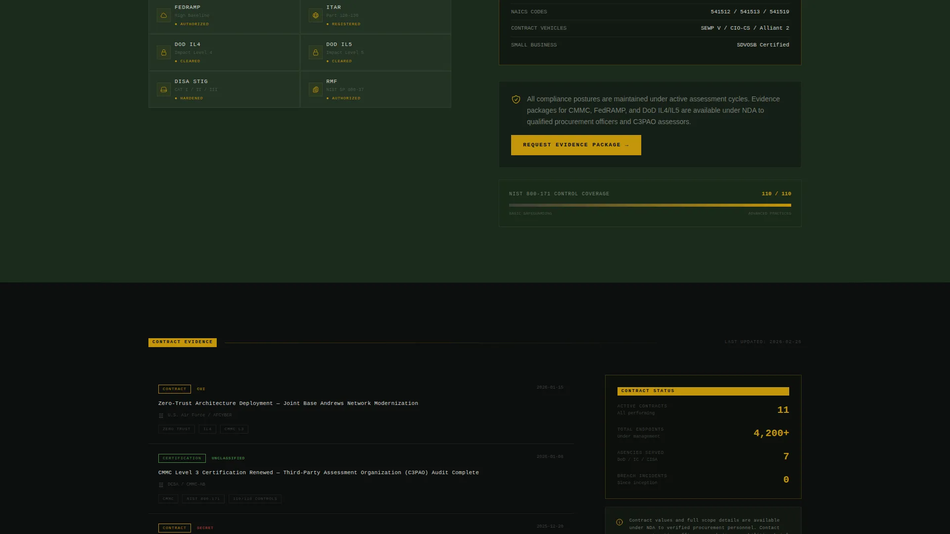 Cybersecurity Landing Page Template for Contractors