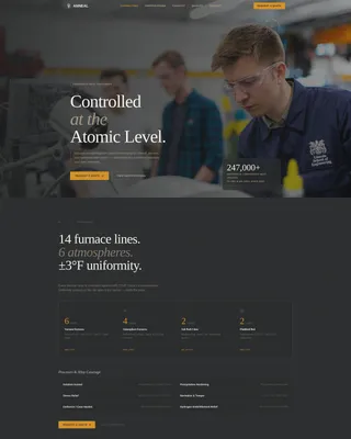 Defense Heat Treatment Landing Page Template