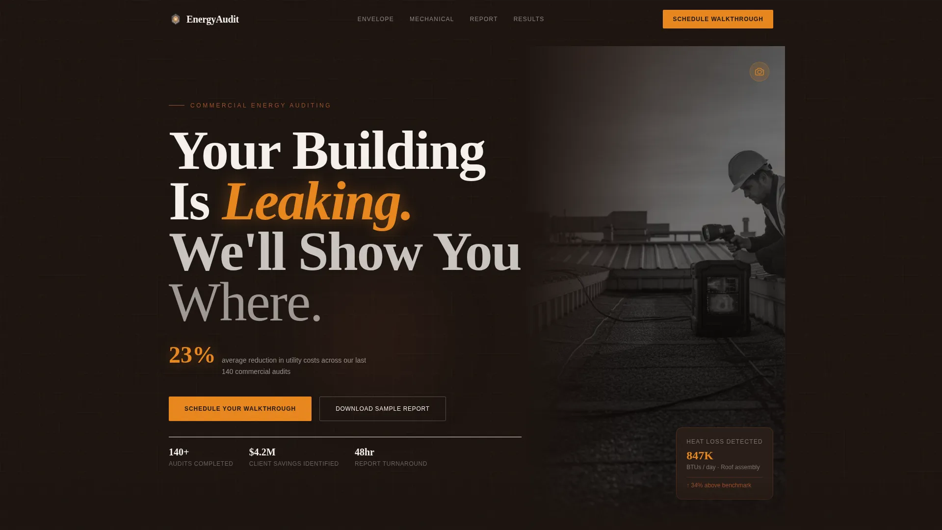 Precision Energyaudit Landing Page Template
