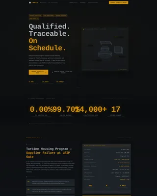 Precision Defense Manufacturer Landing Page Template