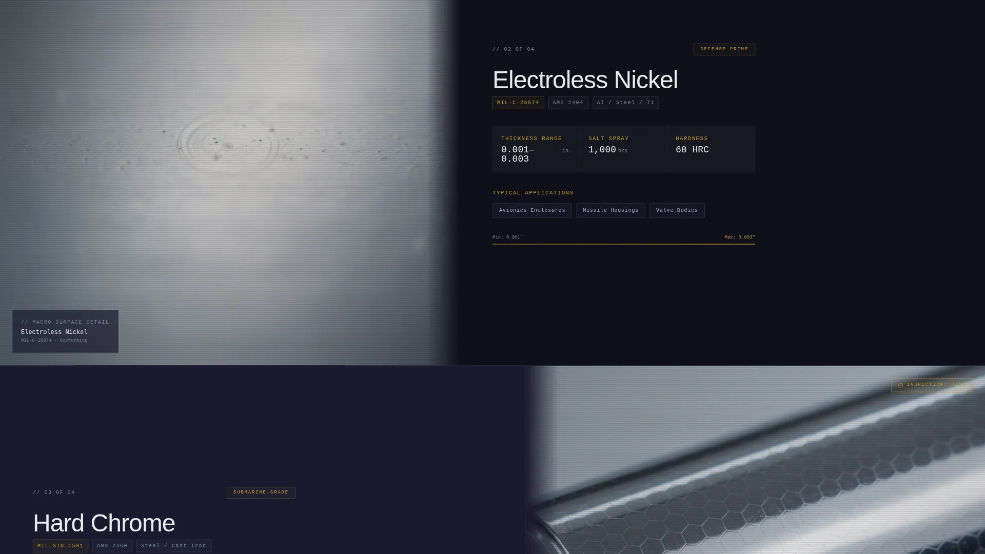 Defense Plating & Electroplating Landing Page Template