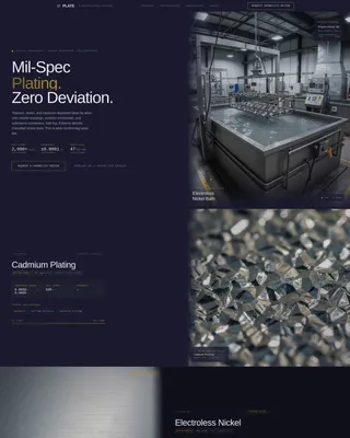 Defense Plating & Electroplating Landing Page Template