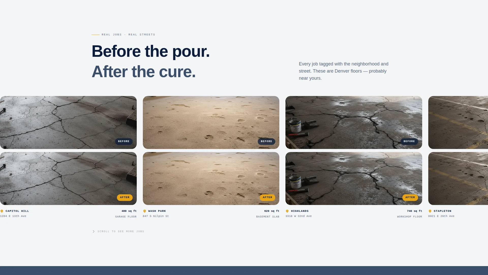 Epoxy Flooring Landing Page Template for Local Crews