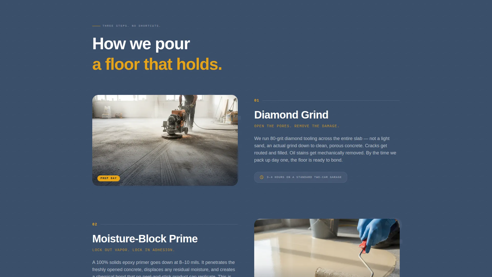 Epoxy Flooring Landing Page Template for Local Crews