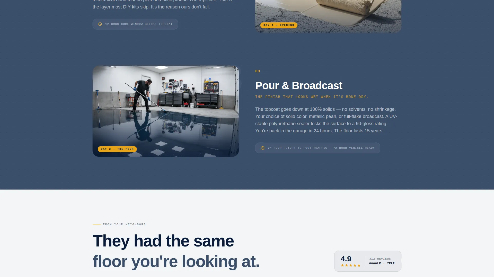 Epoxy Flooring Landing Page Template for Local Crews