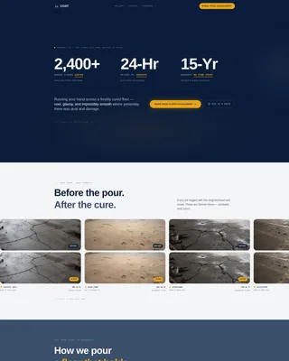 Epoxy Flooring Landing Page Template for Local Crews