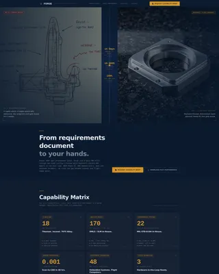 Defense Rapid Prototyping Landing Page Template