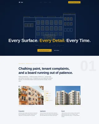 Commercial Exterior Painting Landing Page Template
