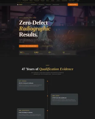 Defense Welding & Joining Service Landing Page Template