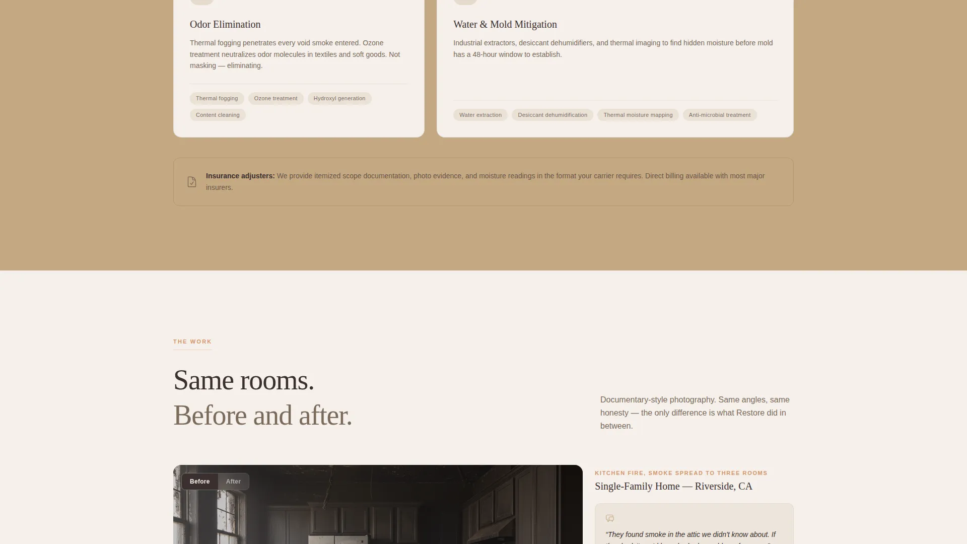 Specialist Restoration & Preservation Professional Website Template