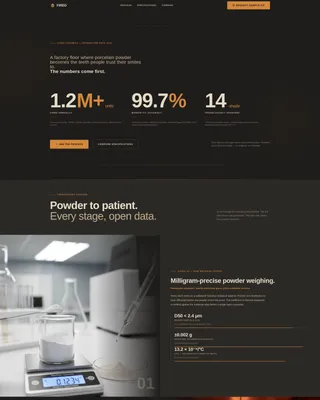 Dental Ceramics Manufacturer Landing Page Template