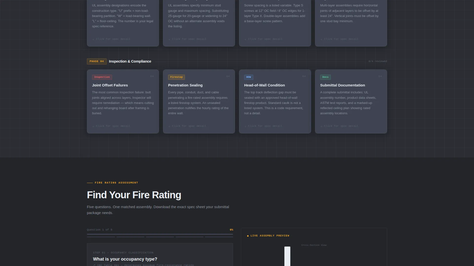 Fire-Rated Drywall Supplier Landing Page Template