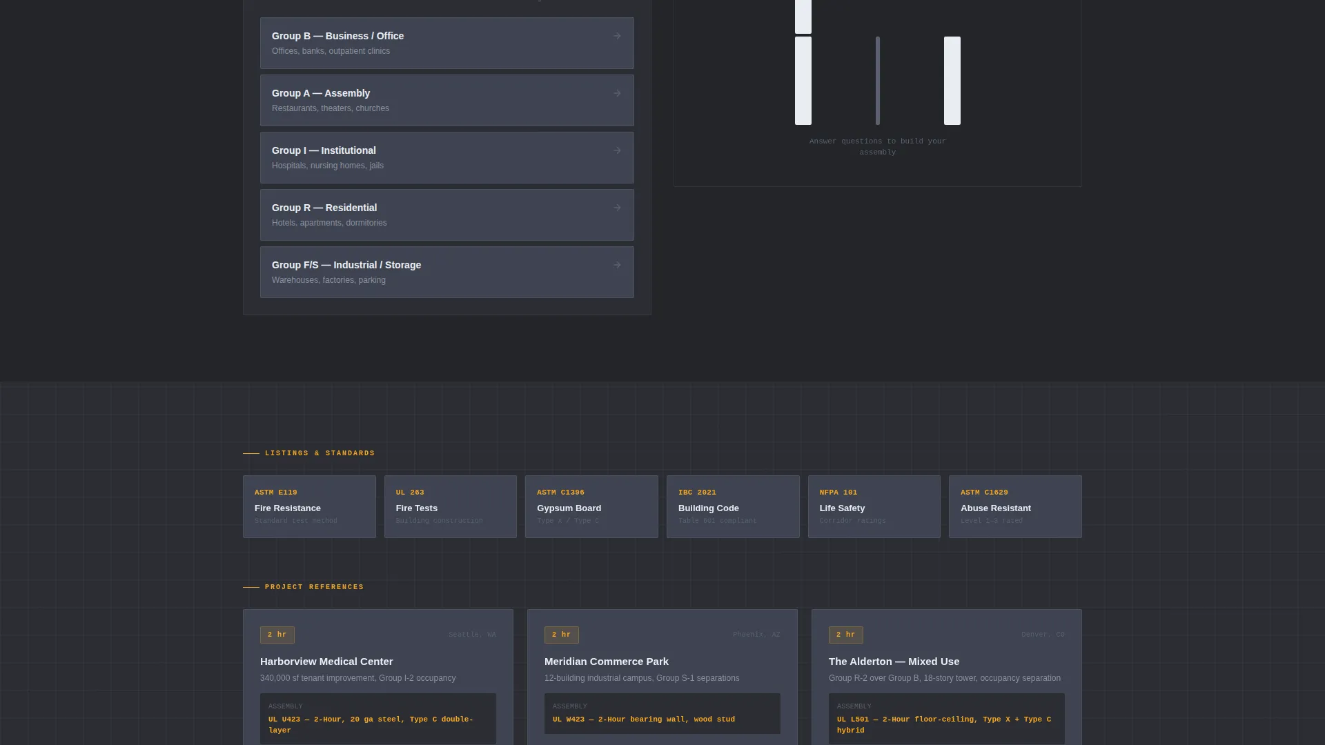 Fire-Rated Drywall Supplier Landing Page Template