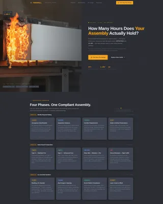 Fire-Rated Drywall Supplier Landing Page Template