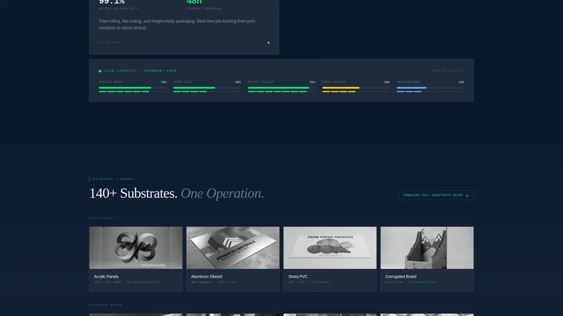 Digital Printing Dashboard Landing Page Template