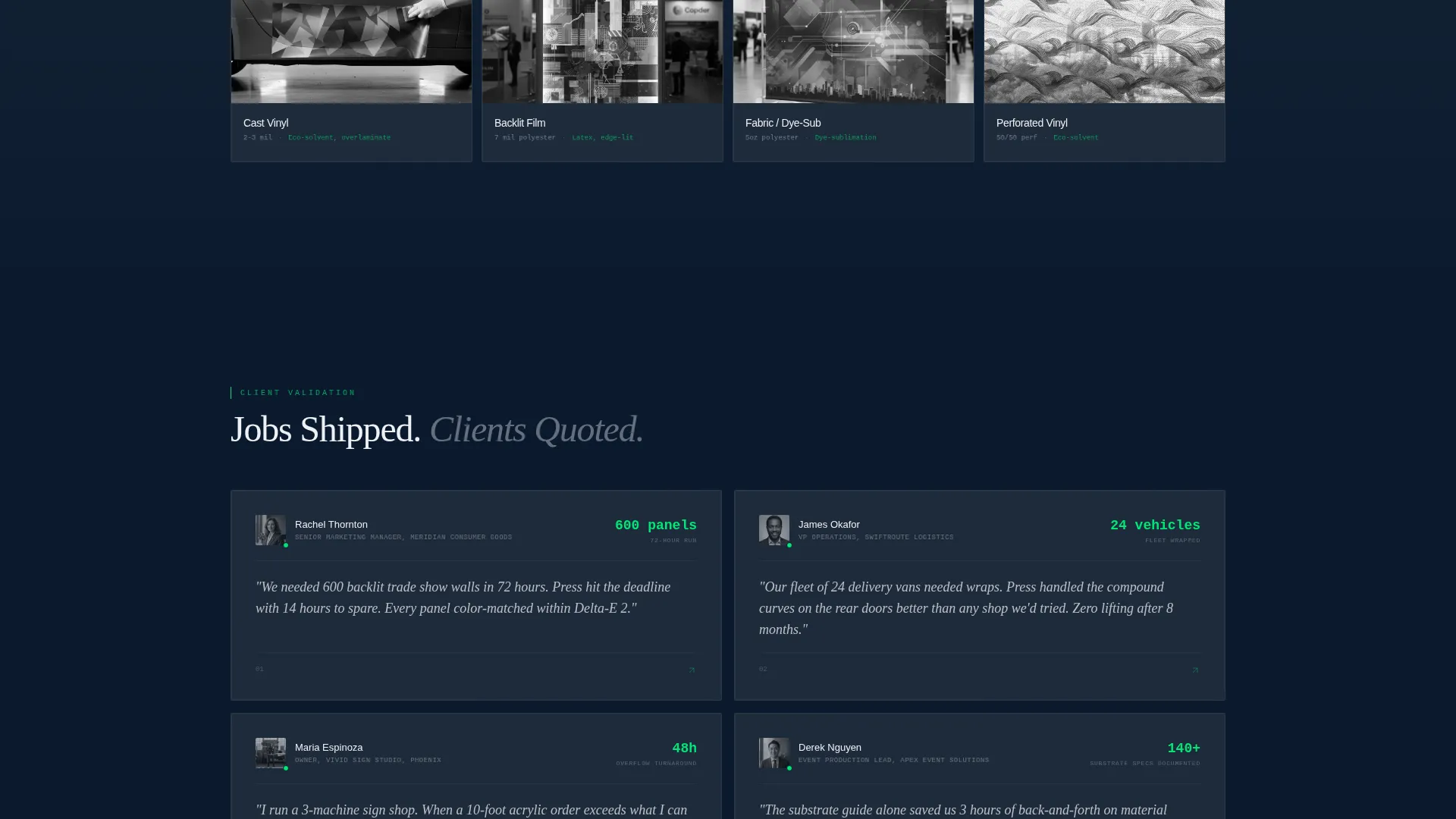 Digital Printing Dashboard Landing Page Template