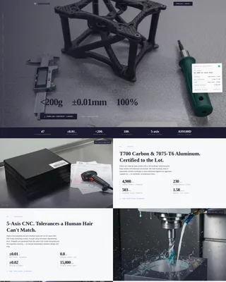 Precision Drone Component Manufacturer Website Template