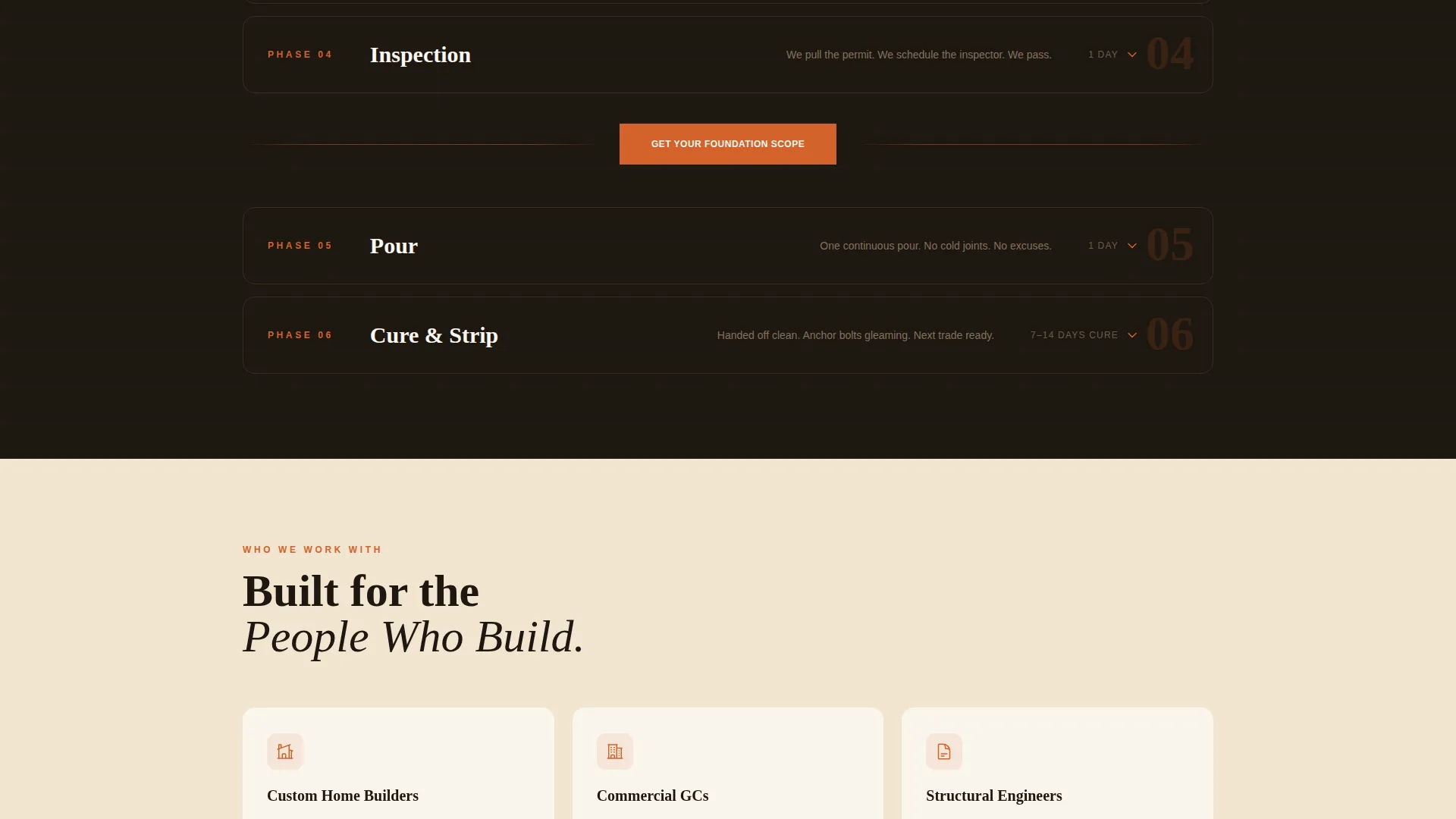 Foundation Contractor Landing Page Template