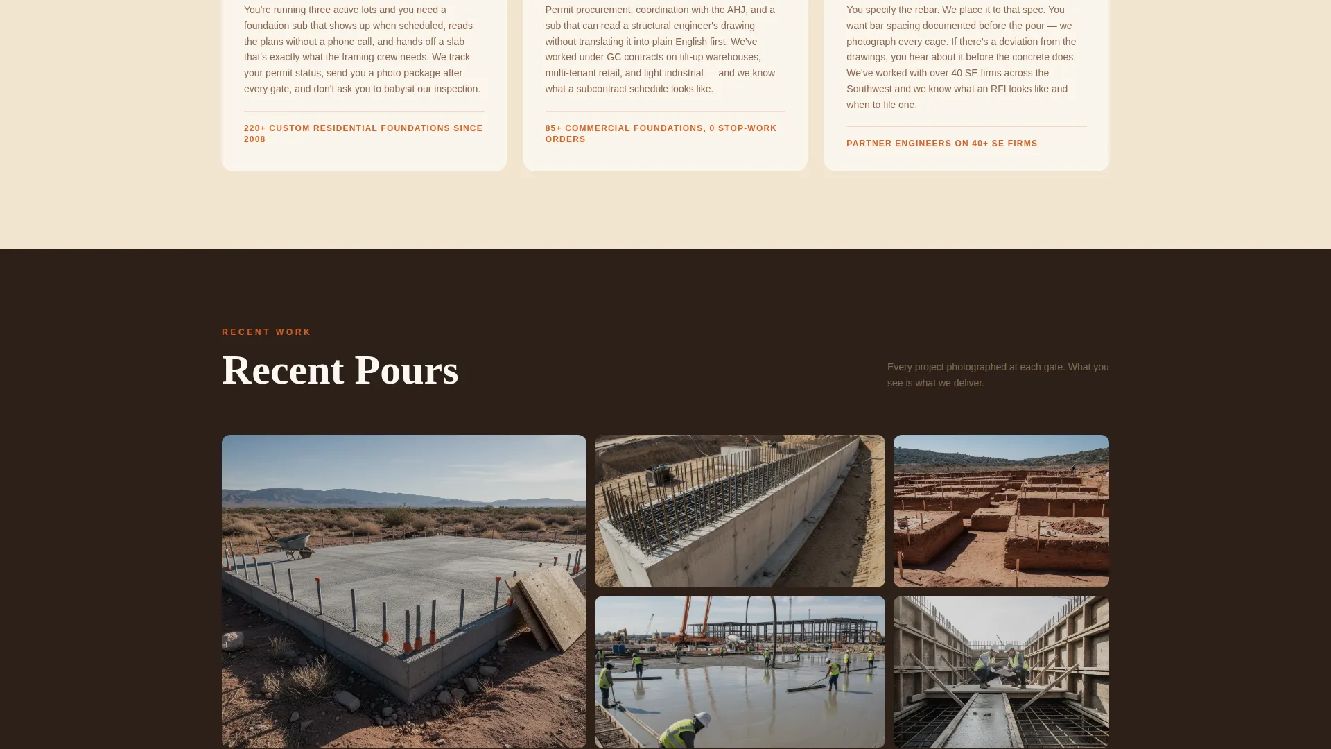 Foundation Contractor Landing Page Template