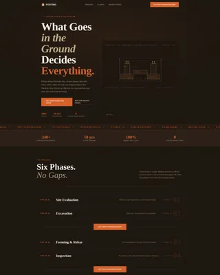 Foundation Contractor Landing Page Template