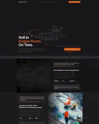 Industrial Ship Repair Landing Page Template