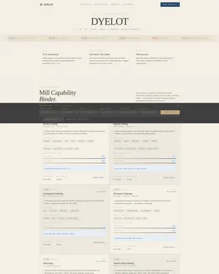 Dyeing & Finishing Mill Landing Page Template