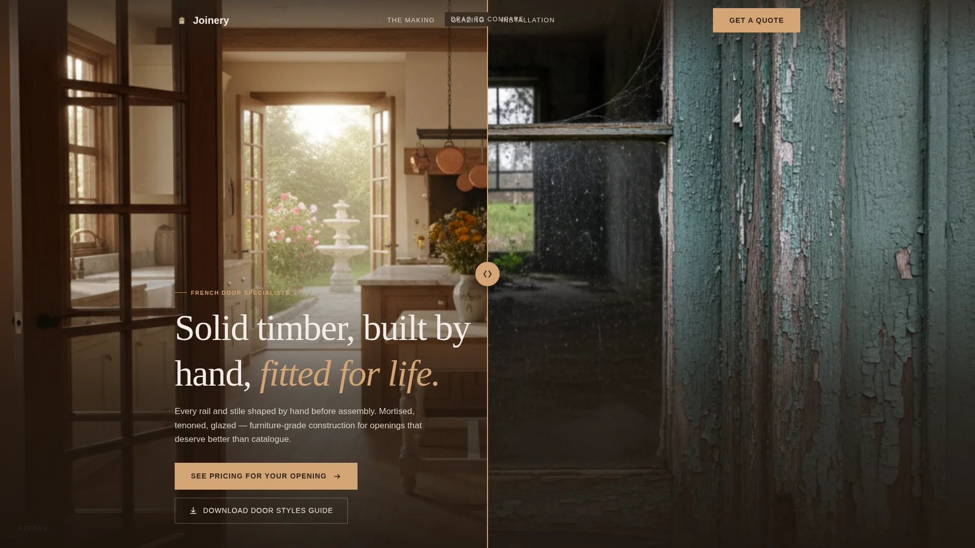 French Door Specialist Landing Page Template