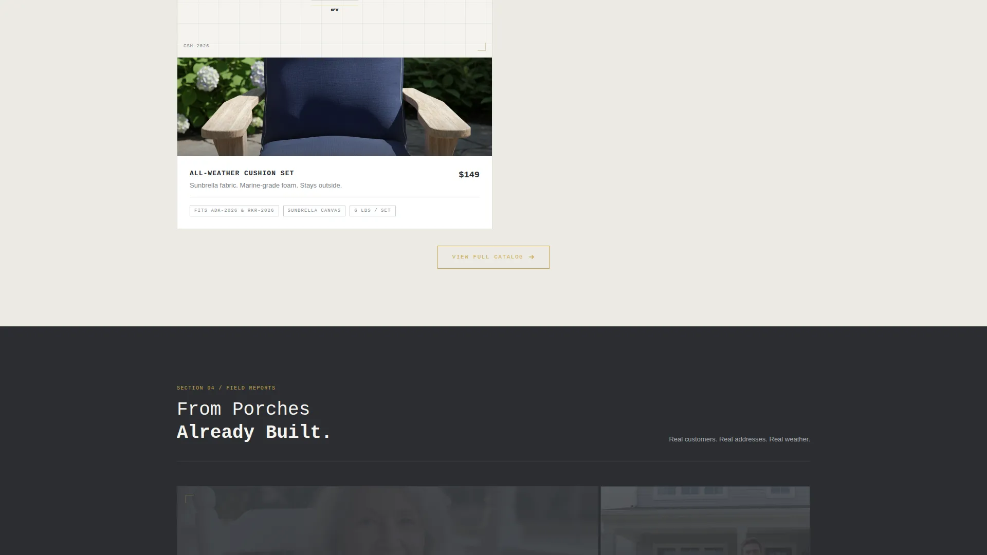 Front Porch Furniture & Décor Landing Page Template
